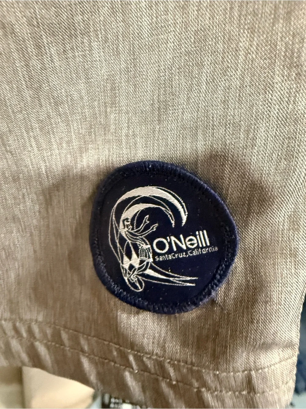 O'Neill Men's Gray Hybrid Shorts with Drawstring Waist Size 38